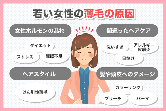 若い女性の薄毛の原因