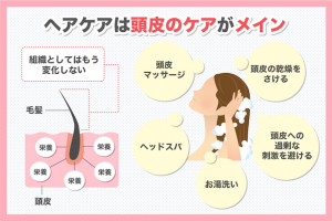 ヘアケアは頭皮のケアがメイン