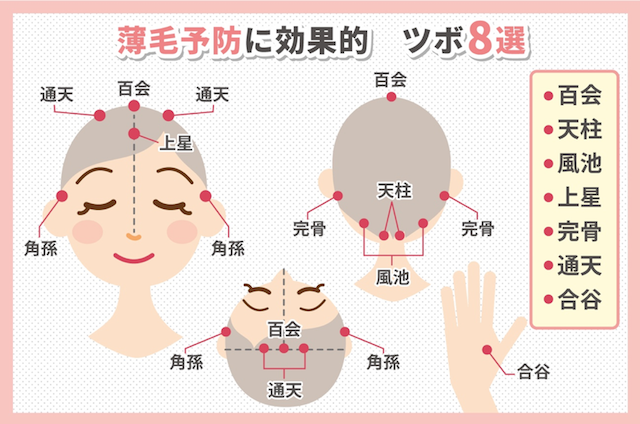 薄毛予防に効果的 ツボ8選