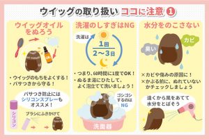 ウィッグの取り扱いココに注意