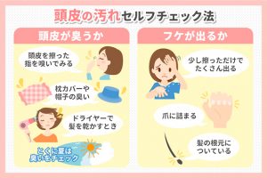 頭皮の汚れセルフチェック法